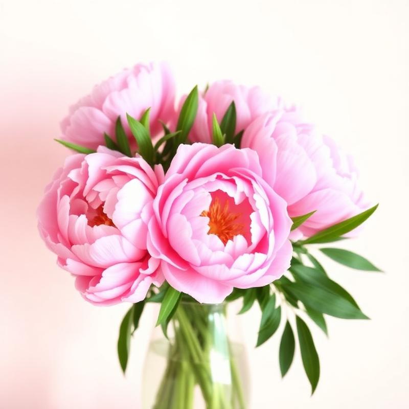 Pink Peony Charm